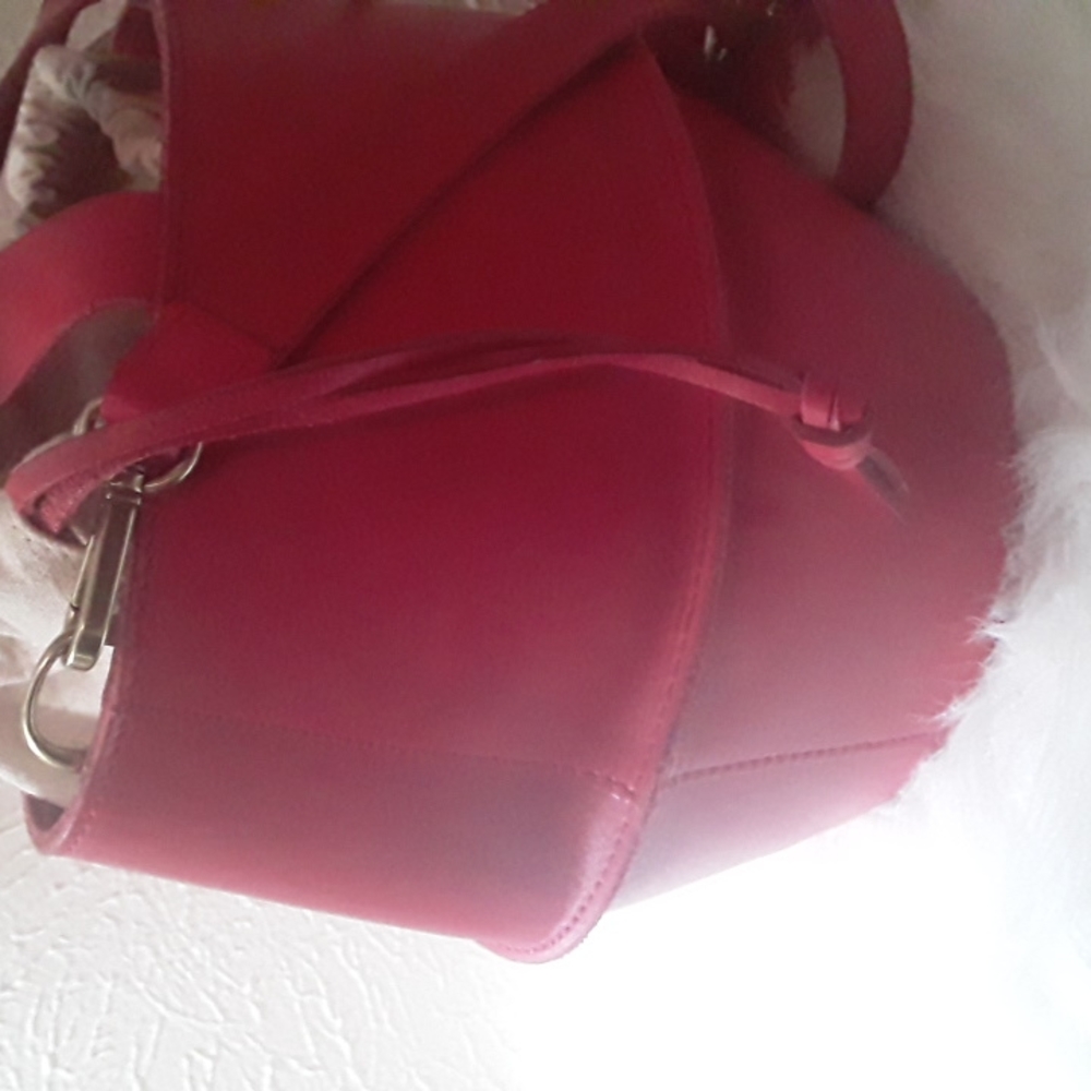 Madewell Red The Austin Crossbody bucket Bag - Picture 5 of 10